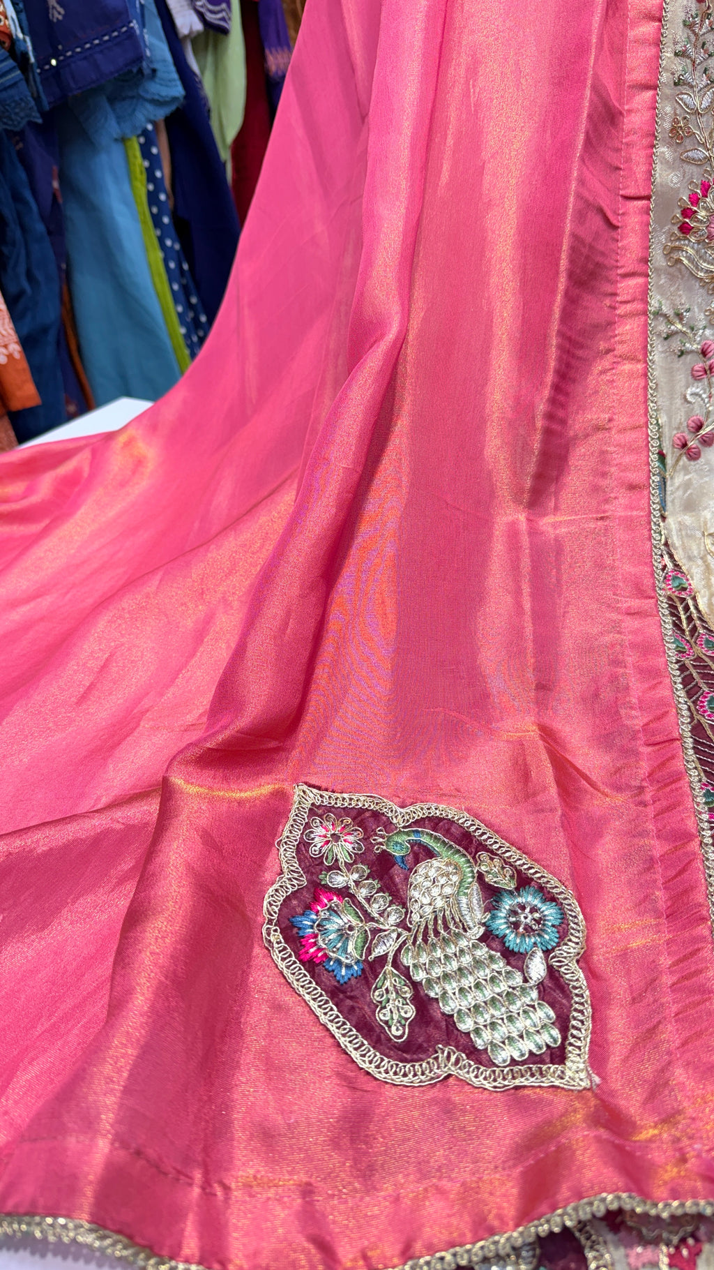 Madhubani Embroidery Silk Suit Set
