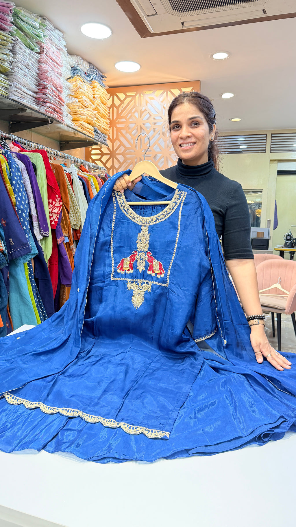 Royal Blue Crepe Divider Set