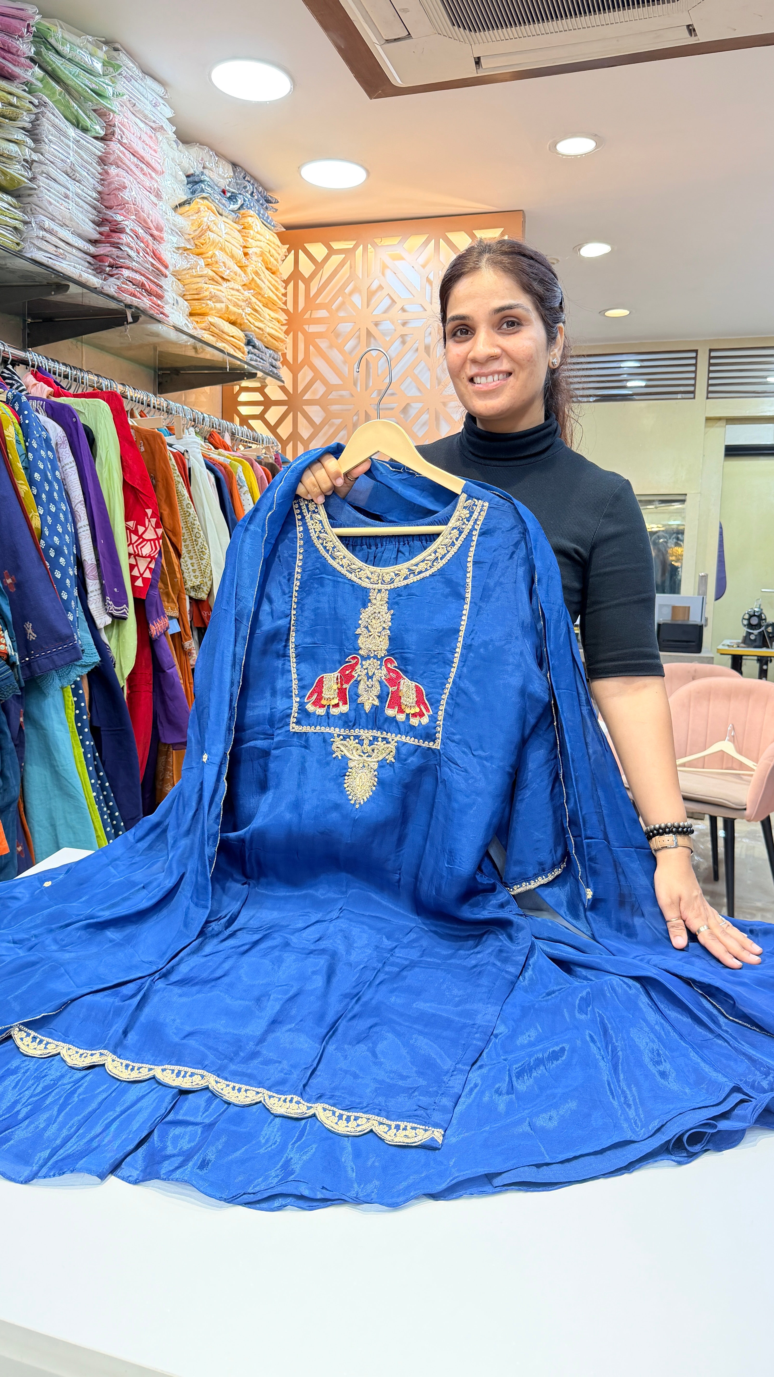 Royal Blue Crepe Divider Set