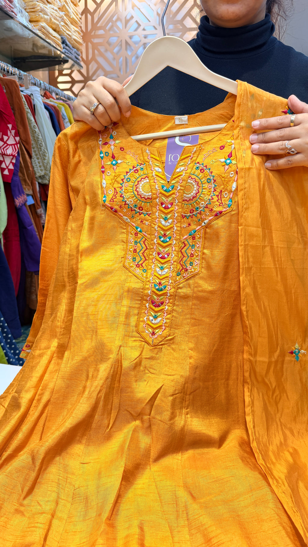 Sunshine Yellow Embroidered Suit Set