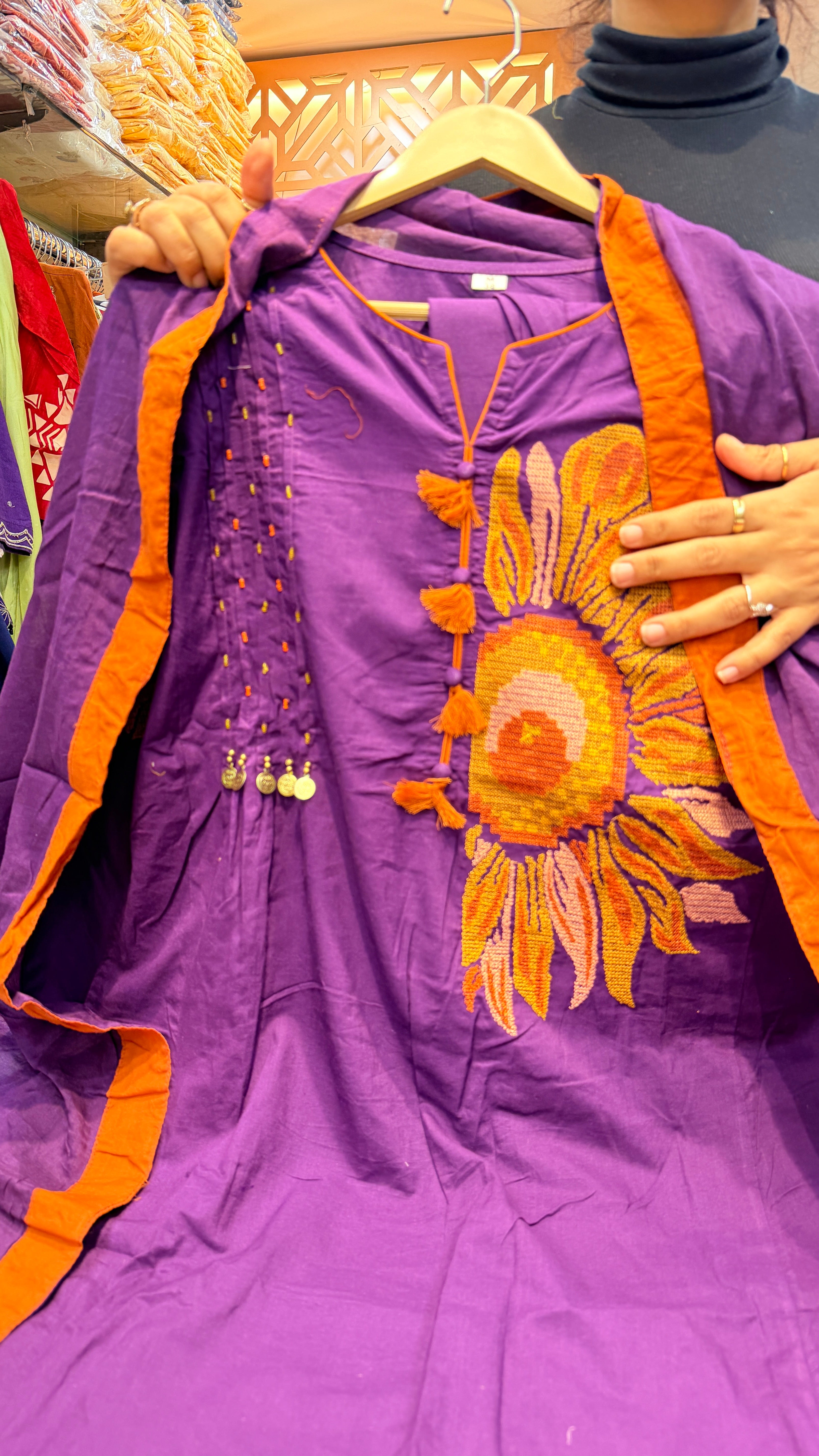 Royal Purple Embroidered Suit Set