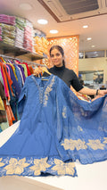 Royal Blue Applique Suit Set