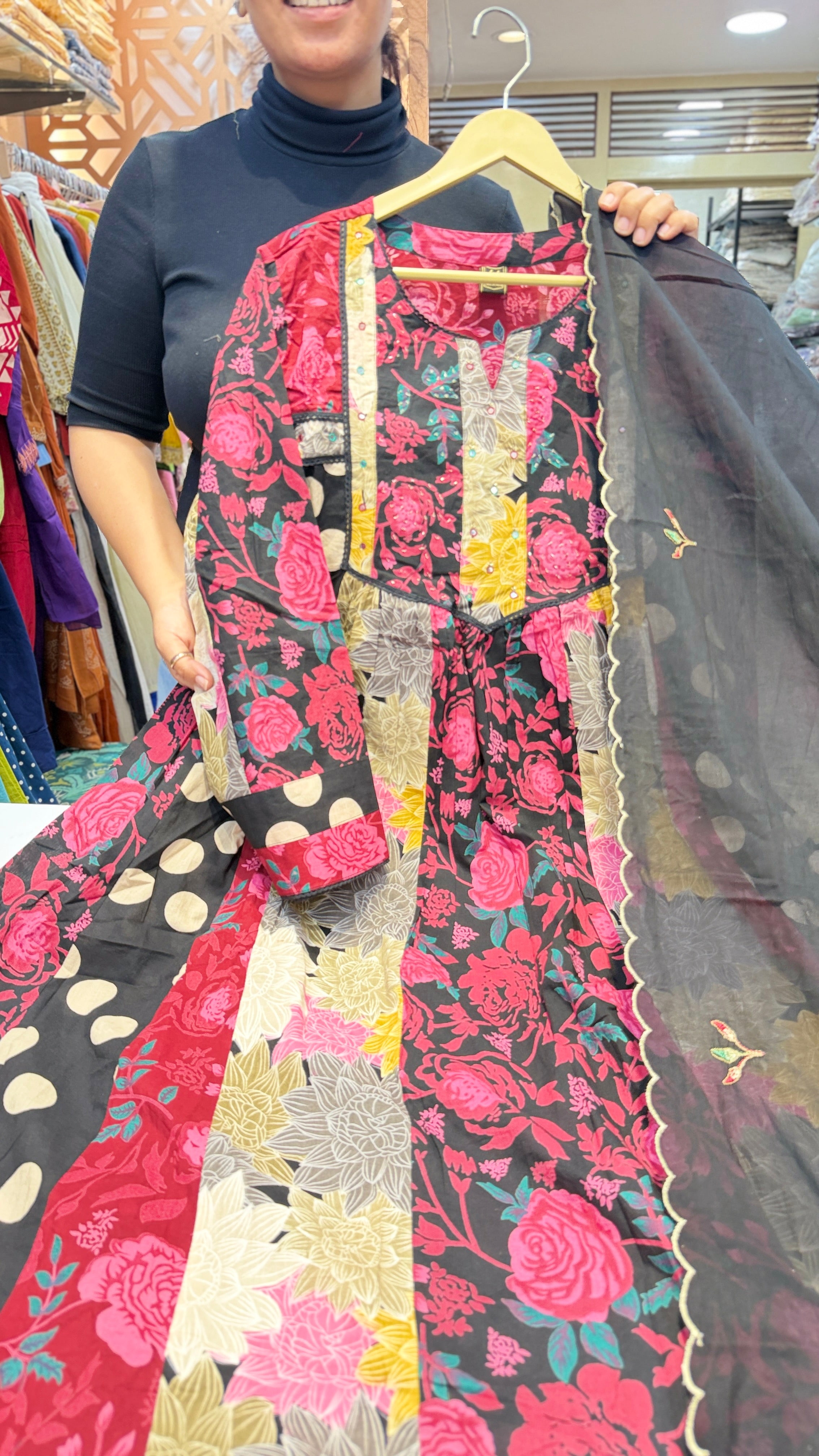 Multi Shade Printed Anarkali
