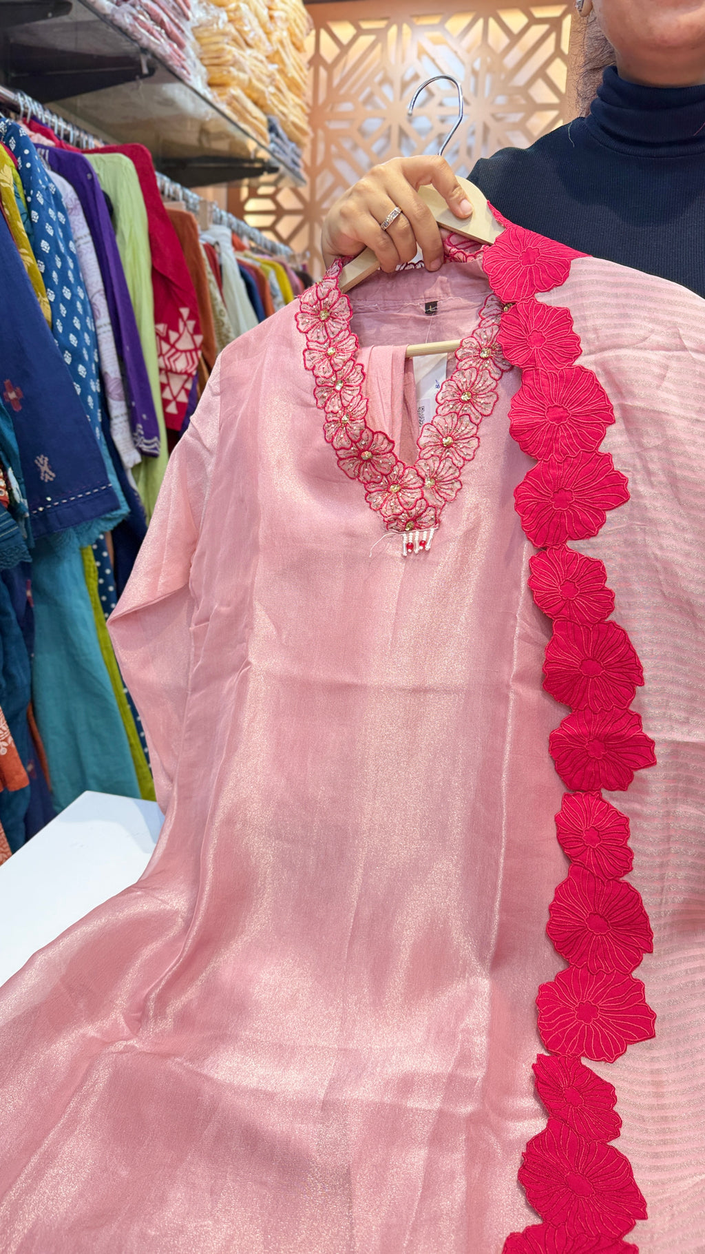 Blush Pink Shimmer Suit Set