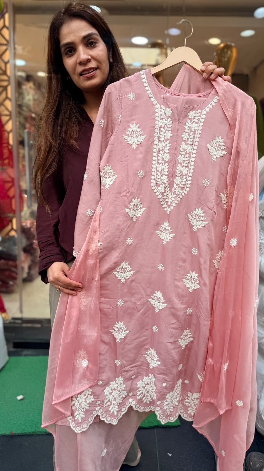 The Art of Soft Elegance – Pure Masleen Embroidered Suit Set