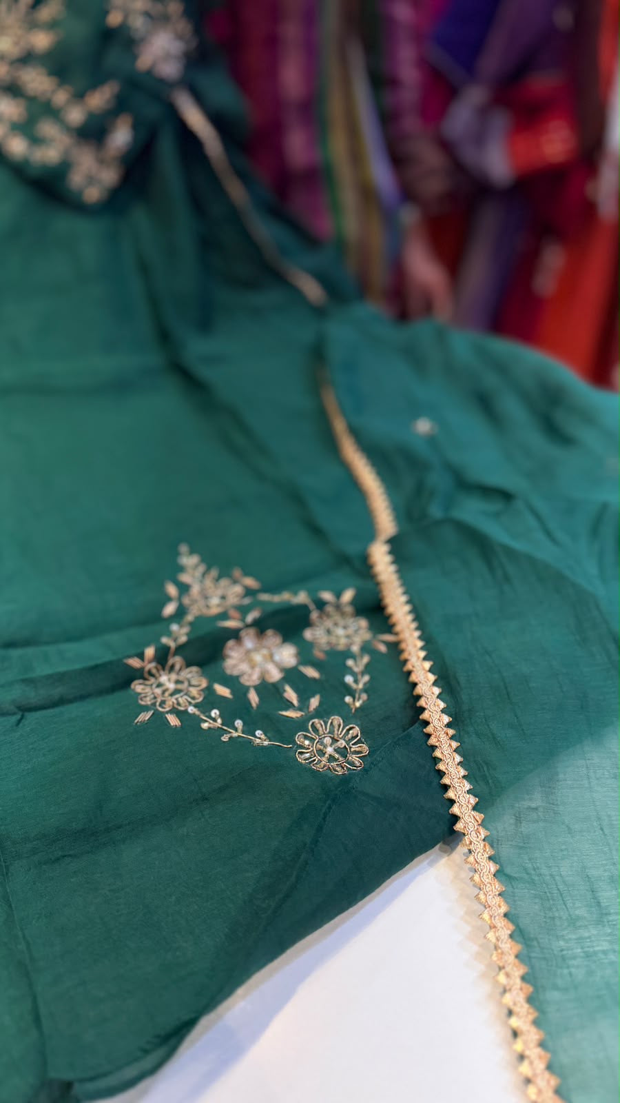 A Little Gold, A Lot of Grace – Embroidered Festive Suit Set