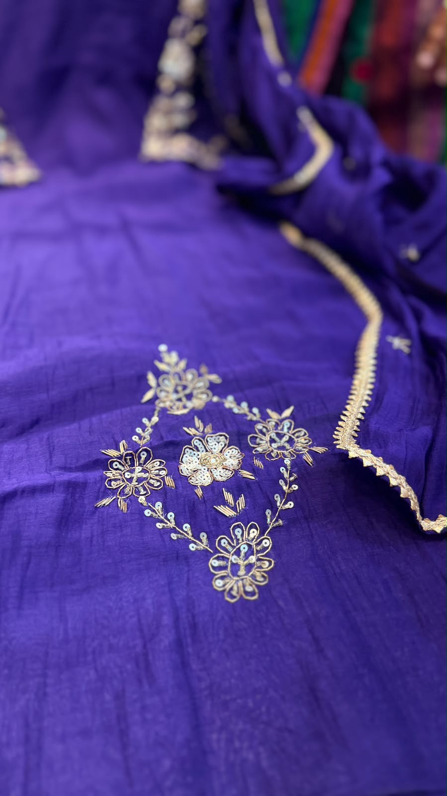A Little Gold, A Lot of Grace – Embroidered Festive Suit Set