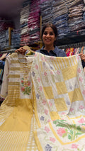 Bloom Cotton Suit Set with Printed Dupatta