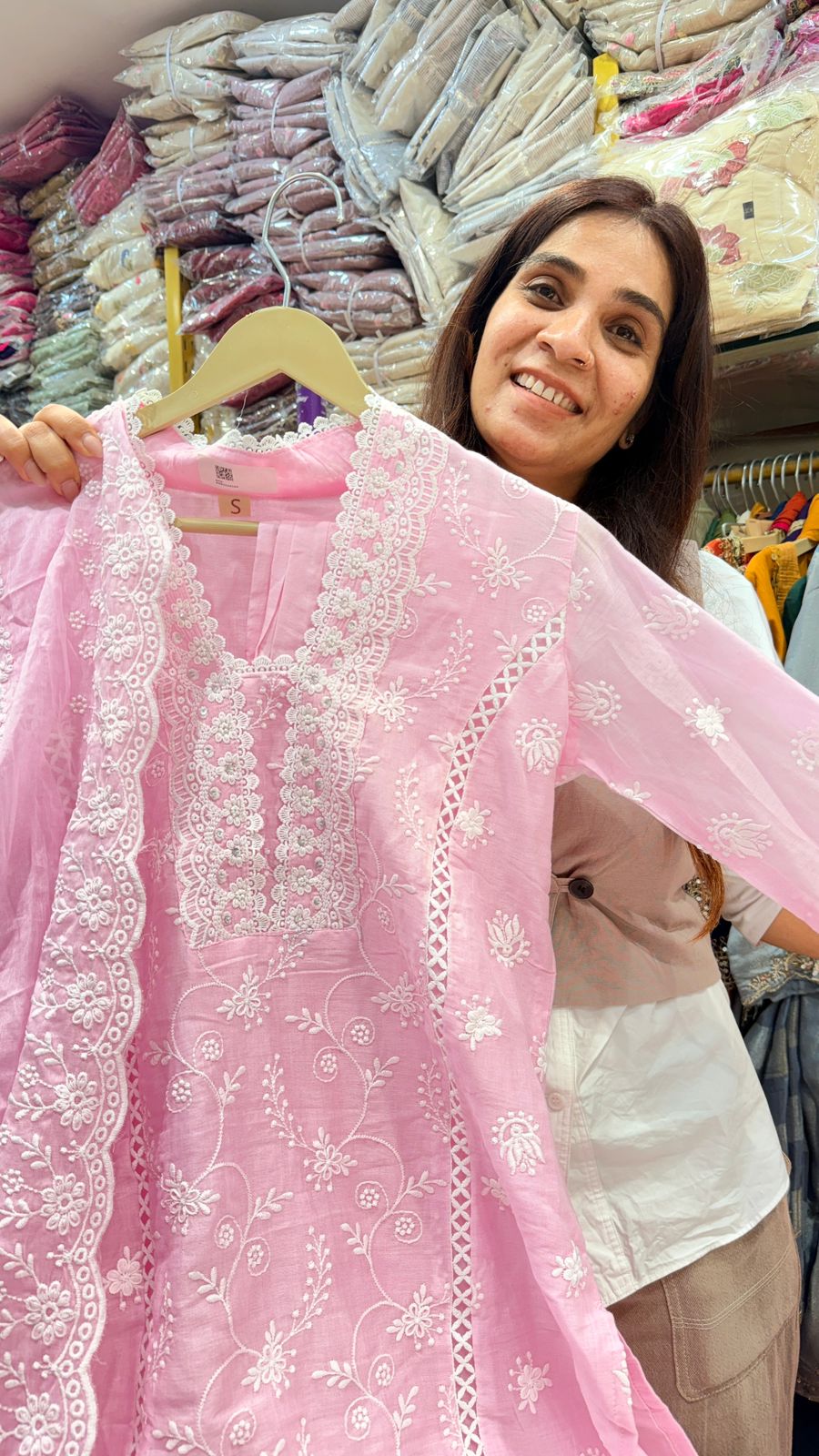 Embroidered Straight Suit Set