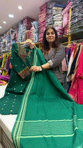 Emerald Green Handloom Suit Set