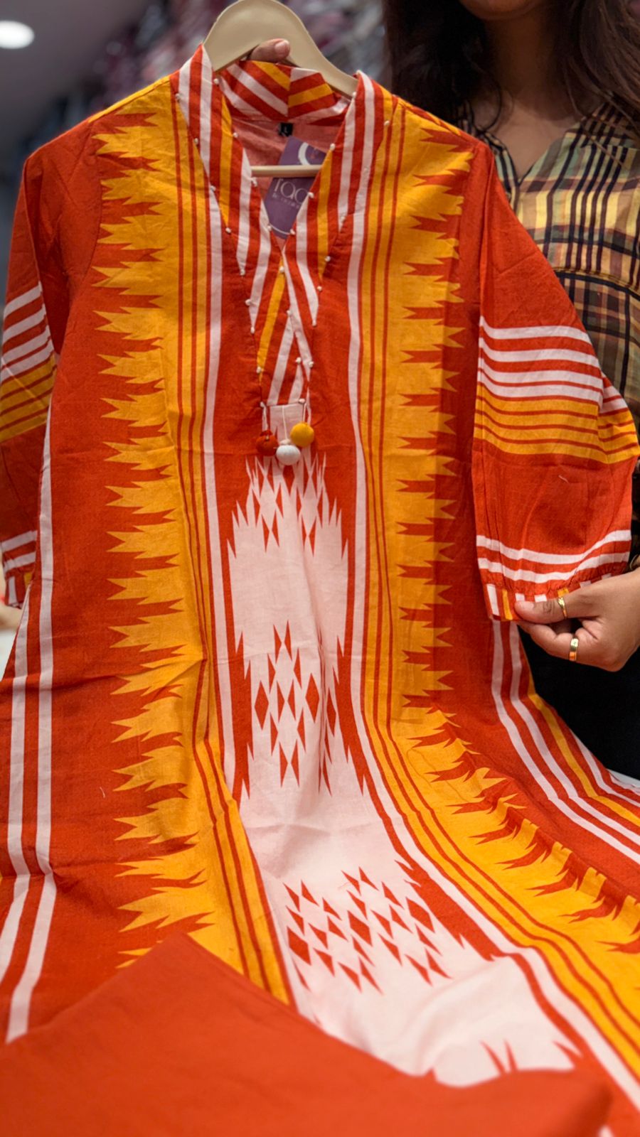 Sunset Blaze Printed Kurta Pant Set