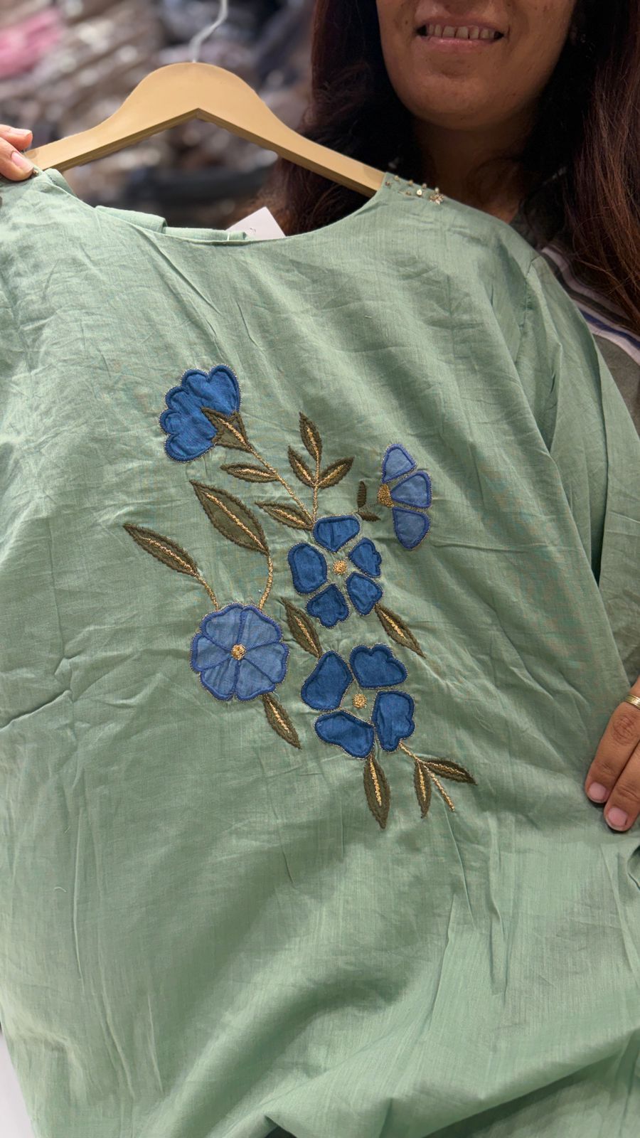 Mint Blossom Mul Cotton Suit Set