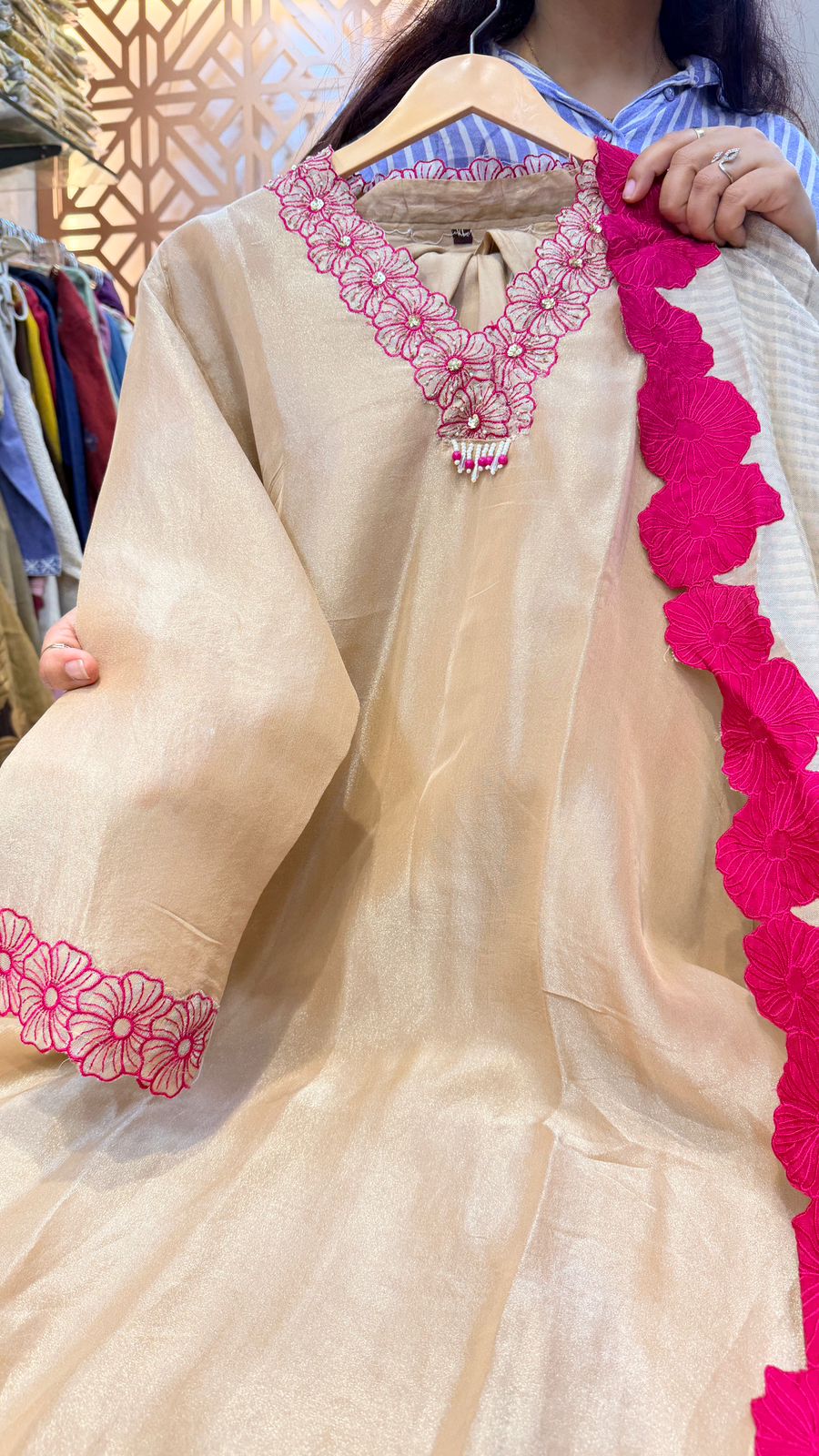 Earthy Shimmer Suit Set