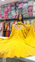 Sunflower Yellow Embellished Anarkali Set