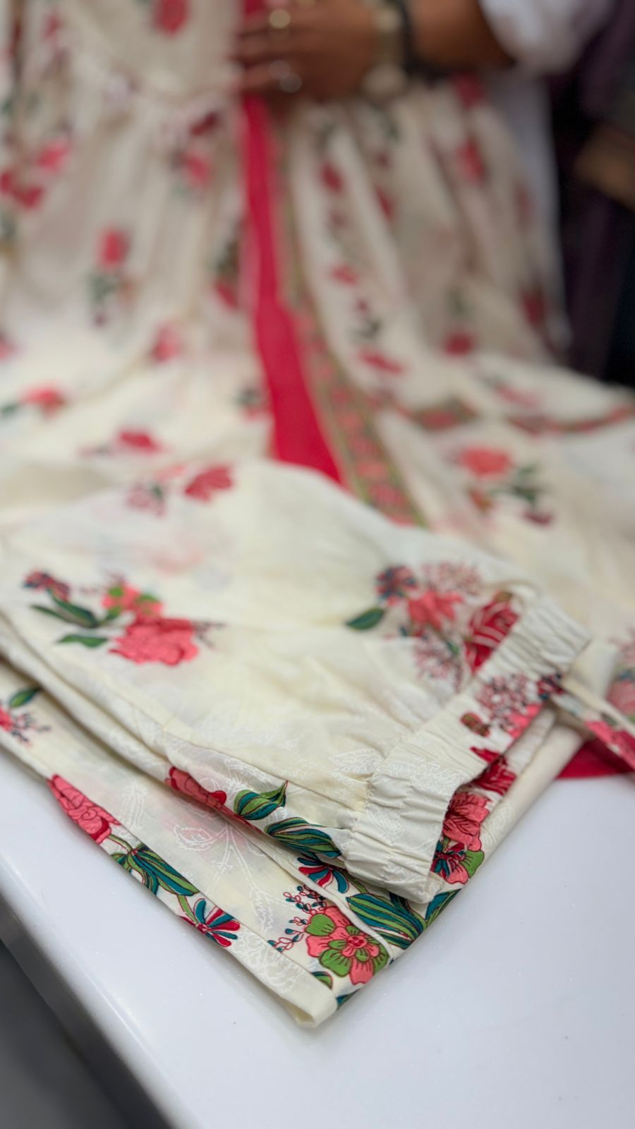 Ivory Rose Bloom Floral Suit Set