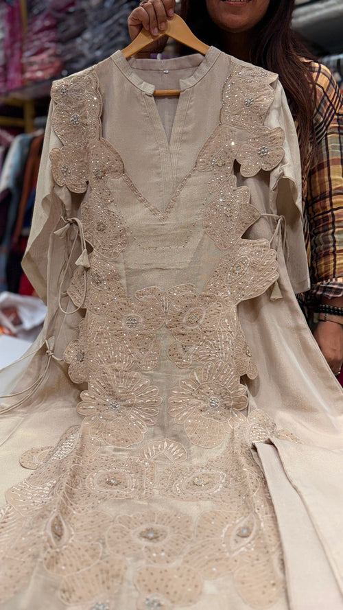 Ivory Shimmer Silk Co- ord Set