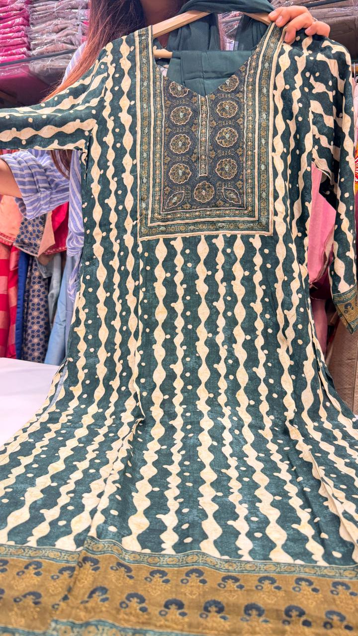 Emerald Wave Maslin Suit Set