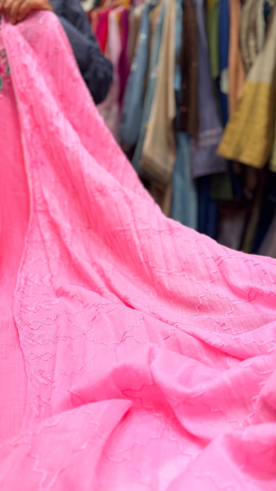 Blush Embroidered Cotton Suit Set