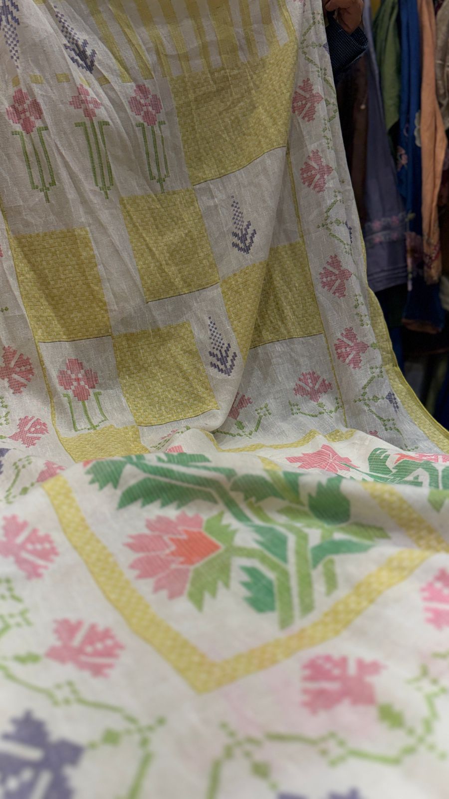 Bloom Cotton Suit Set with Printed Dupatta