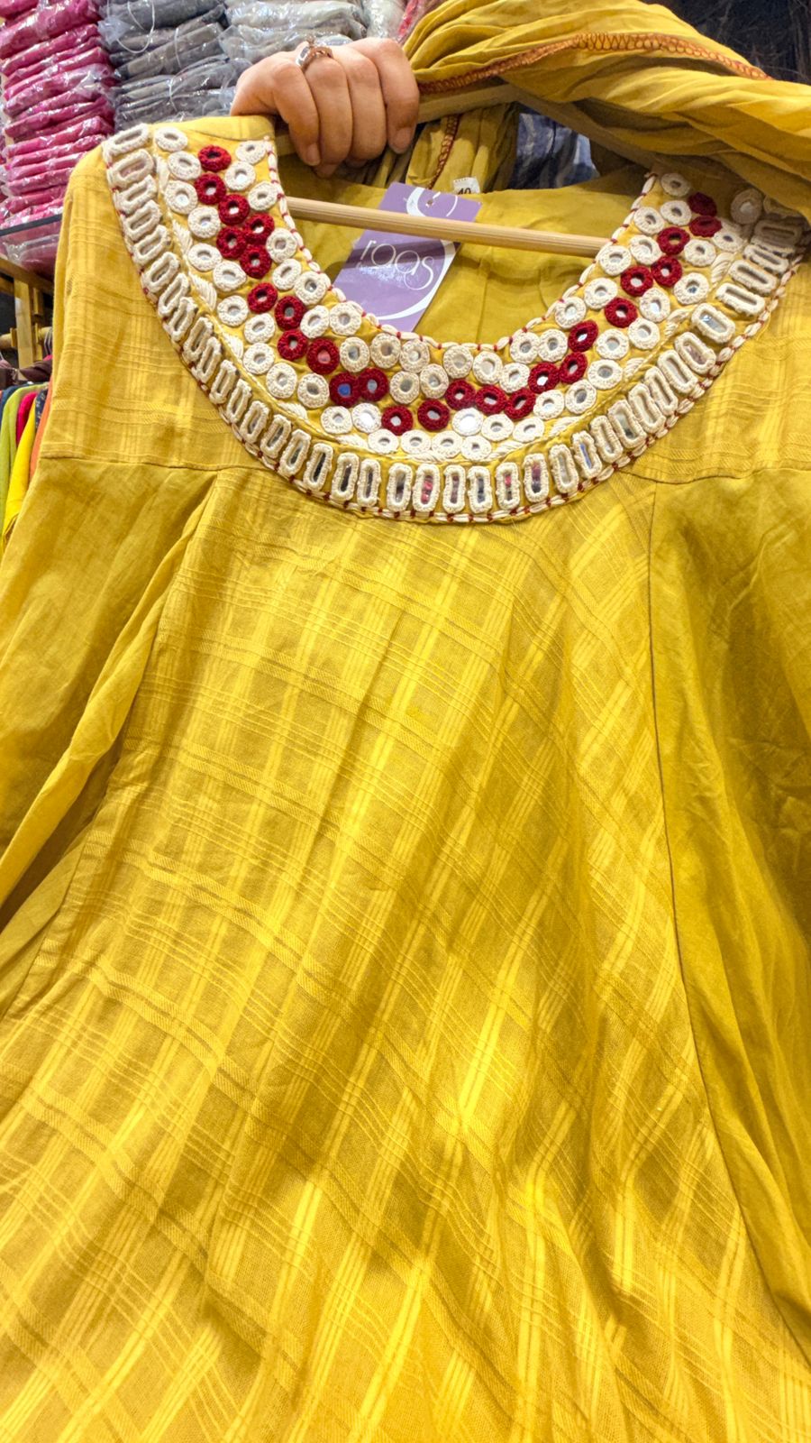 Sunflower Yellow Embellished Anarkali Set