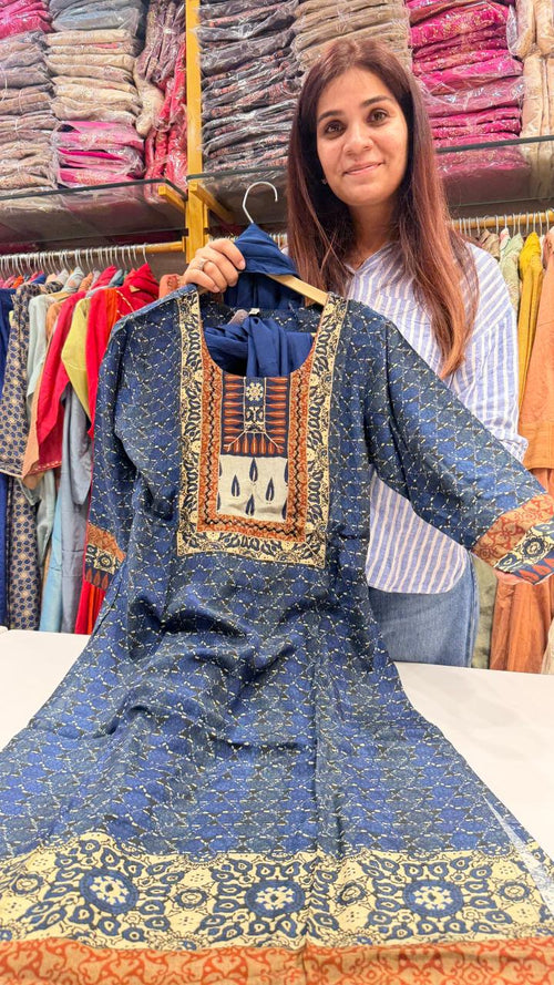 Midnight Indigo Maslin Suit Set