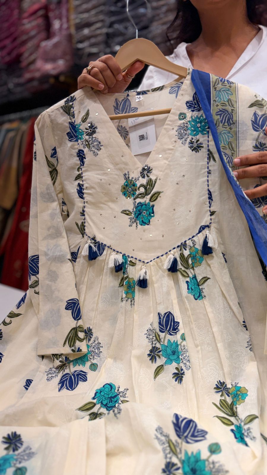 Ivory Bloom Cotton Suit Set