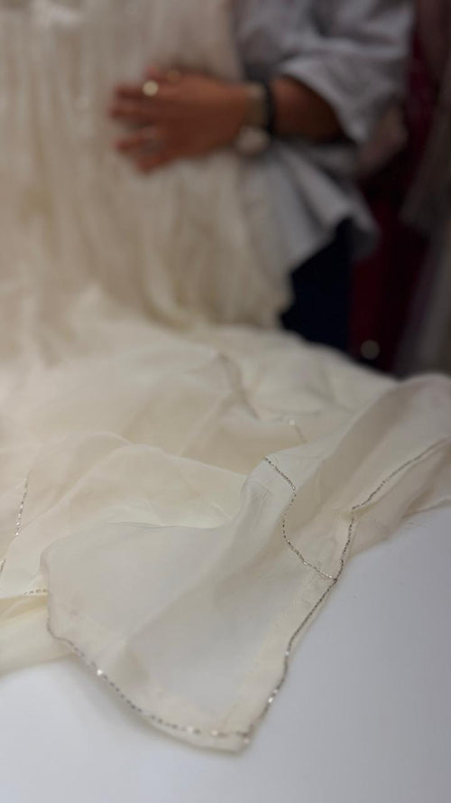 Ivory Grace Mul Chanderi Kurta Dress