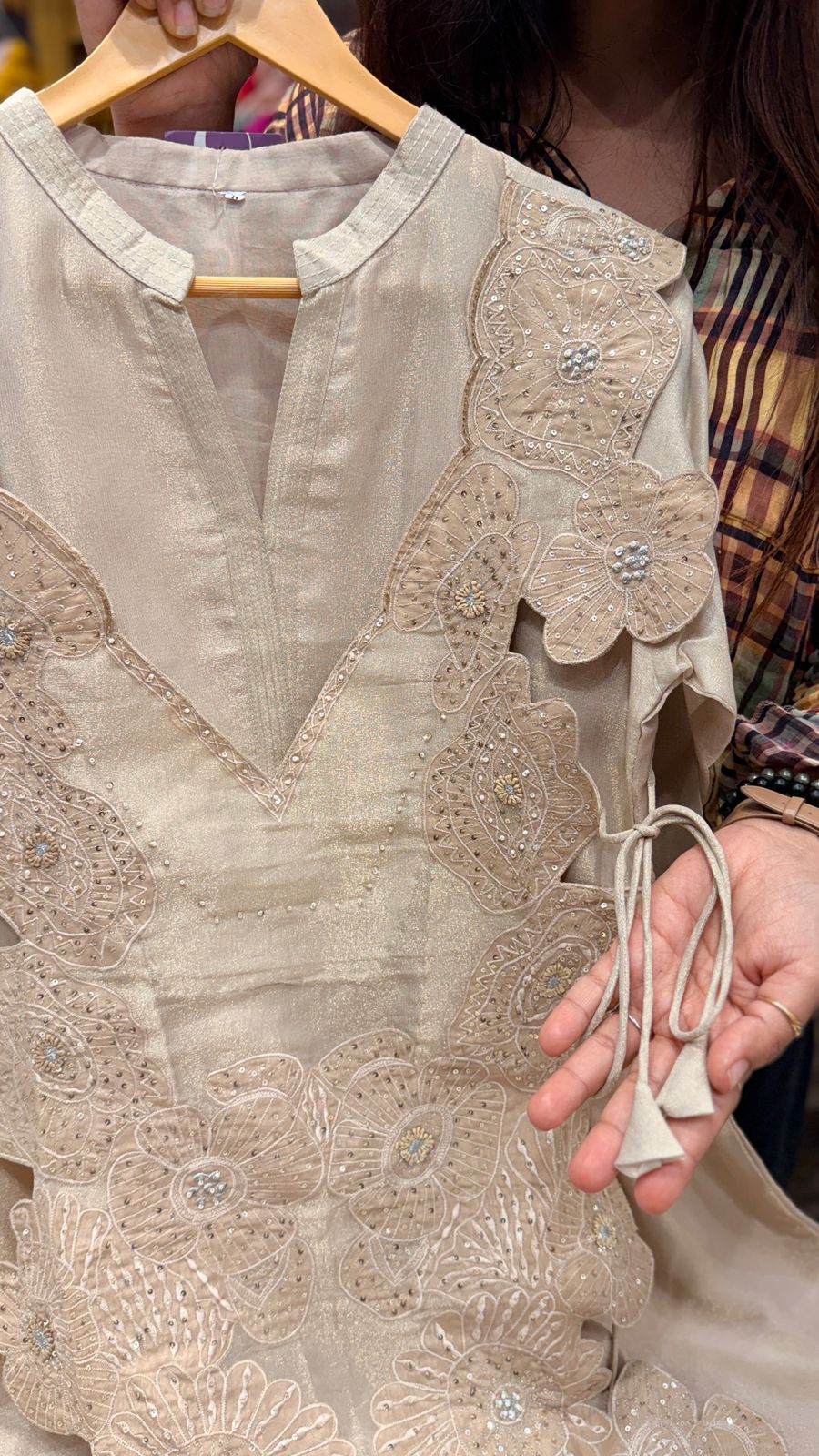 Ivory Shimmer Silk Co- ord Set