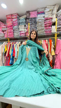 Sea Mist Heavy Mul Anarkali