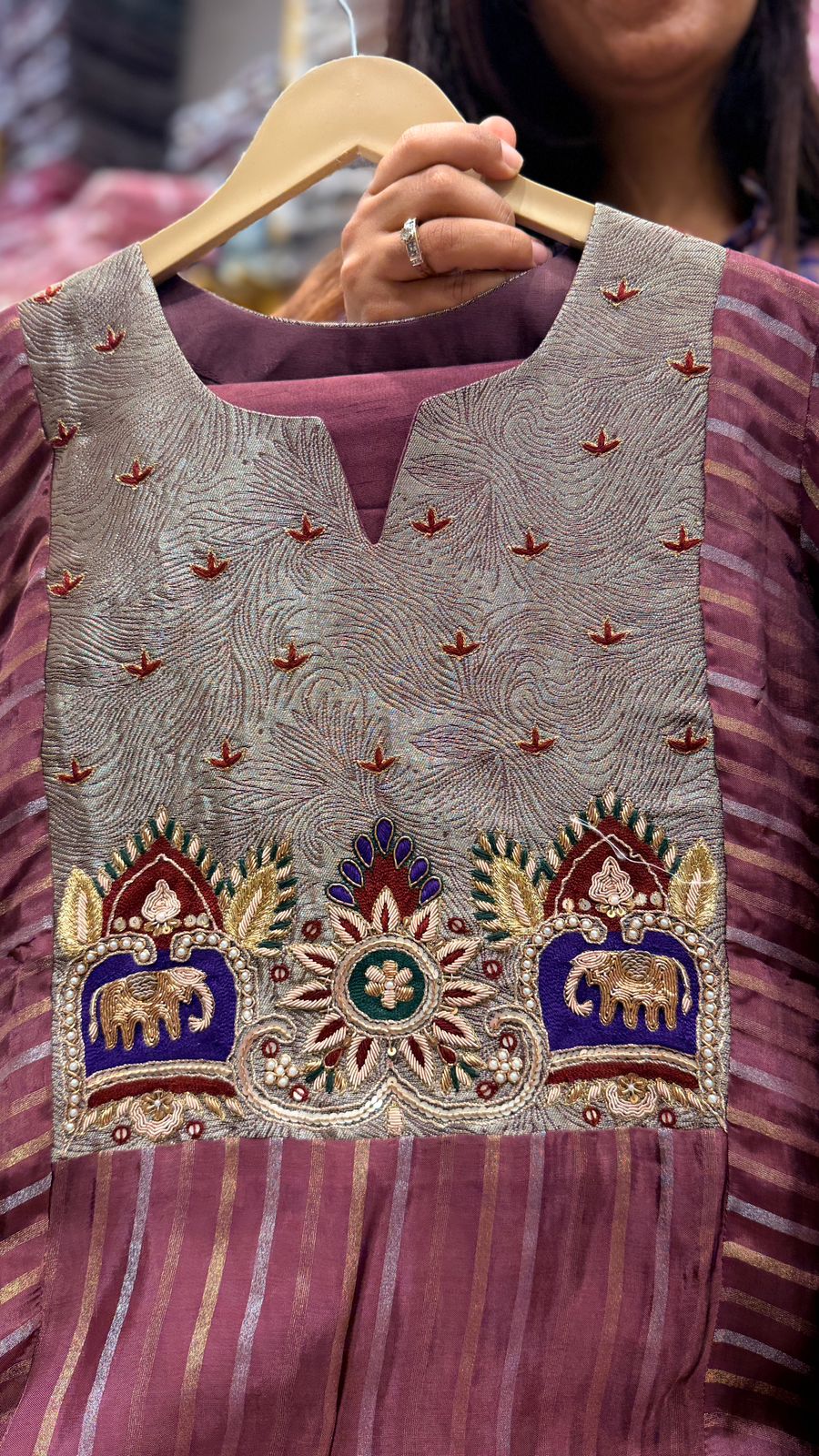 Rosewood Banarasi lurax Mul chandheri