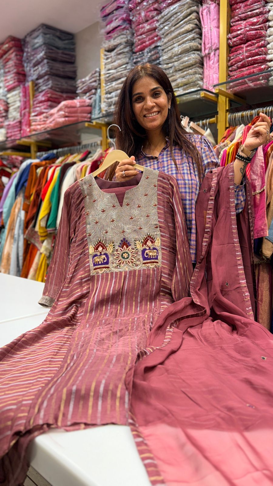 Rosewood Banarasi lurax Mul chandheri