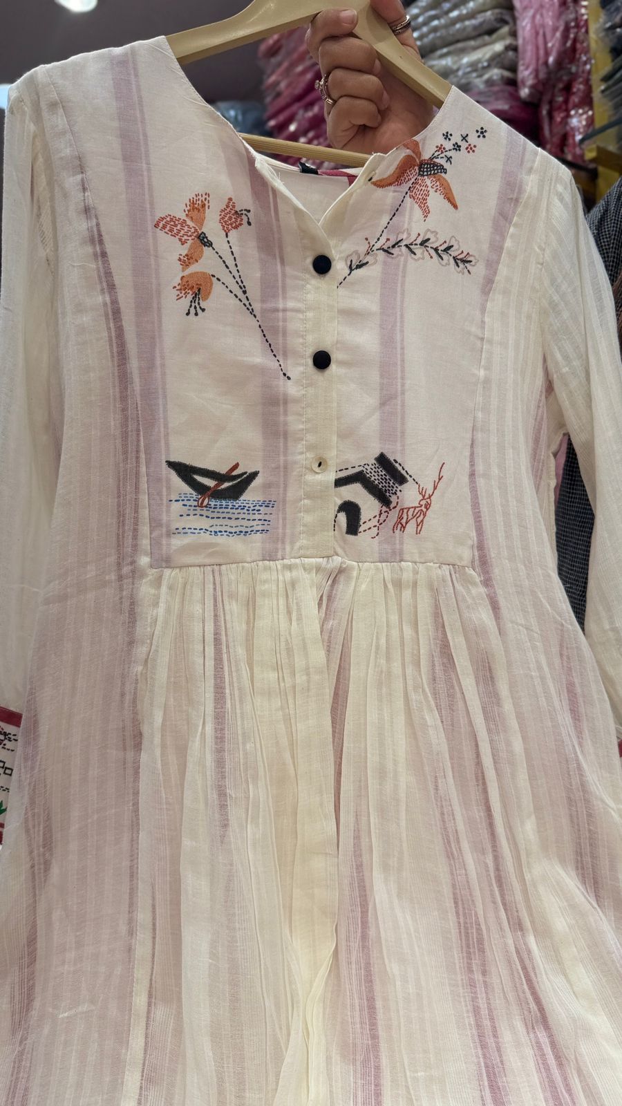 Ivory White Mul Cotton Co ord Set