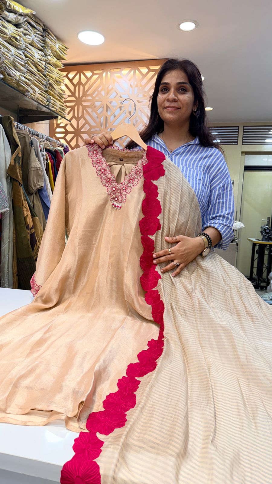 Earthy Shimmer Suit Set