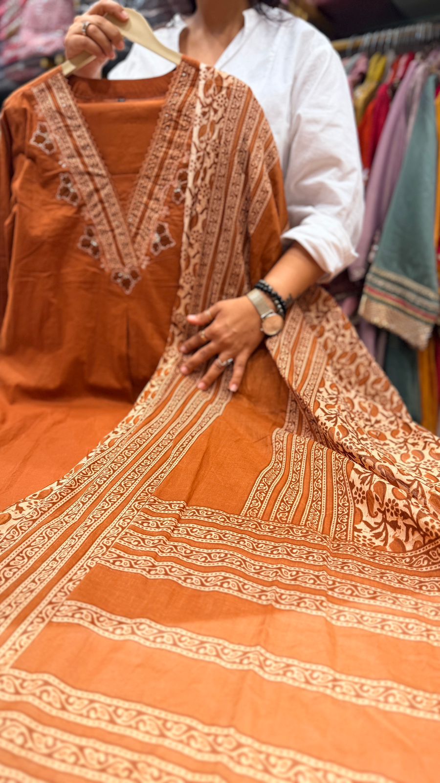 Rustic Earth Printed Suit Set