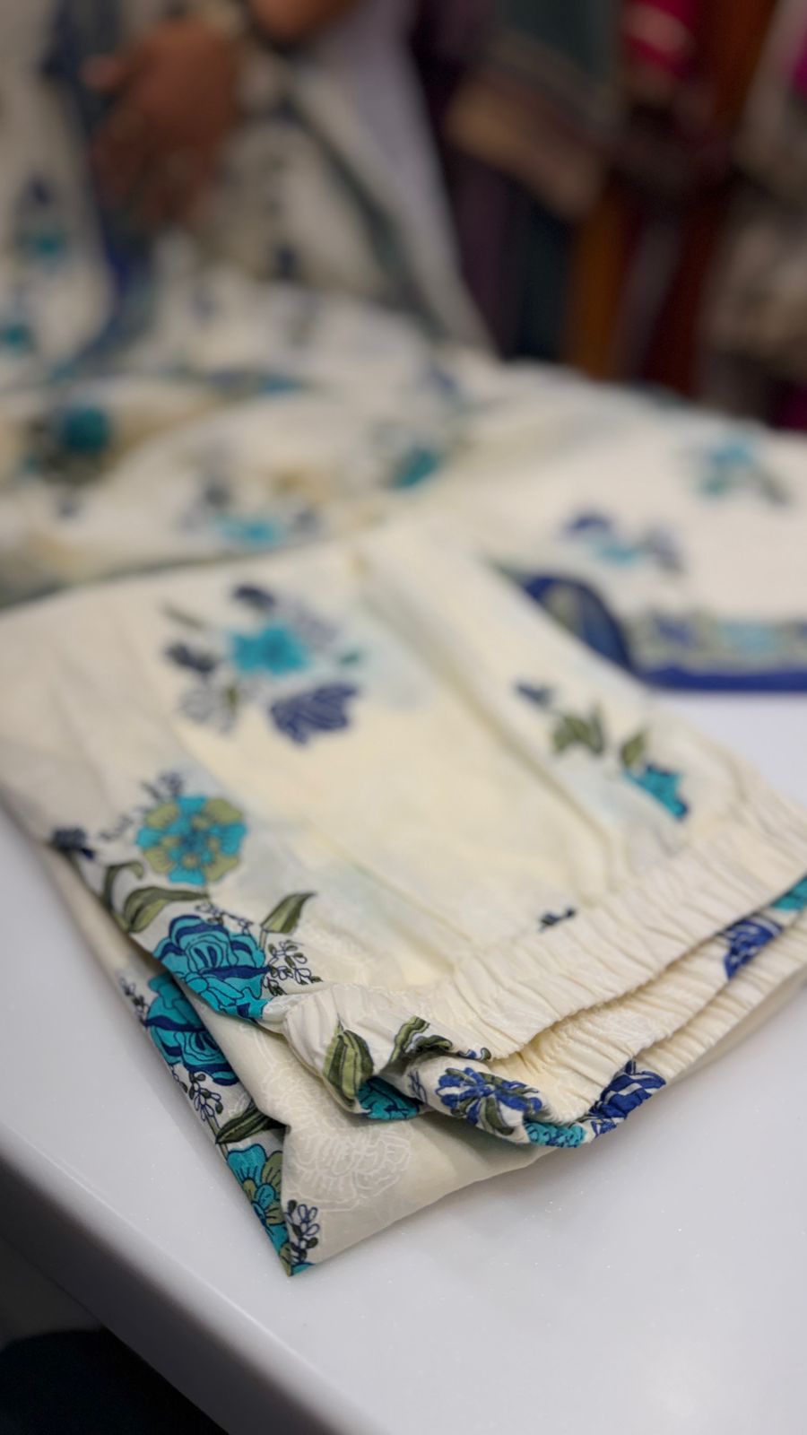 Ivory Bloom Cotton Suit Set