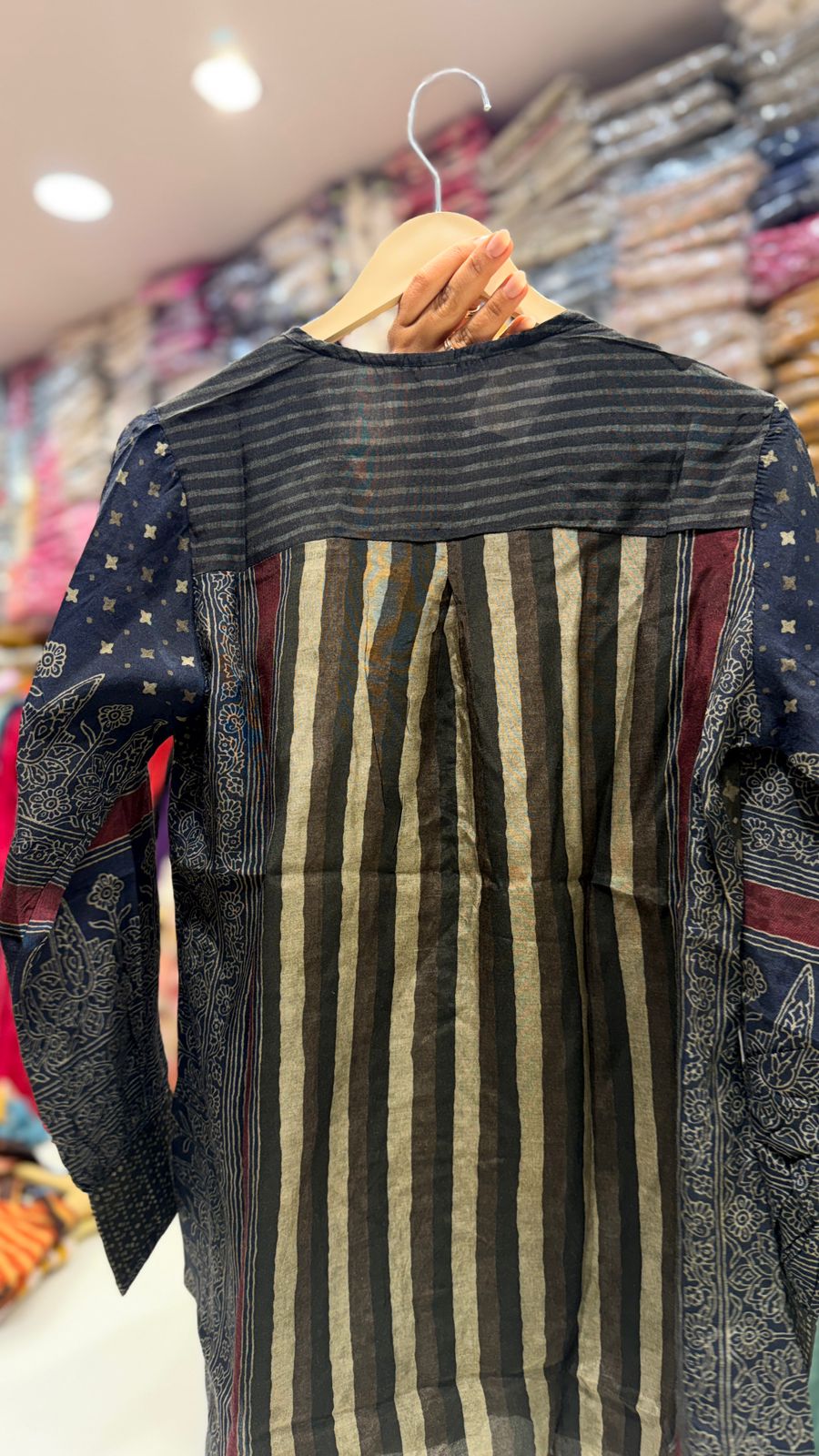 Midnight Fern Pure Maslin Printed Shirt