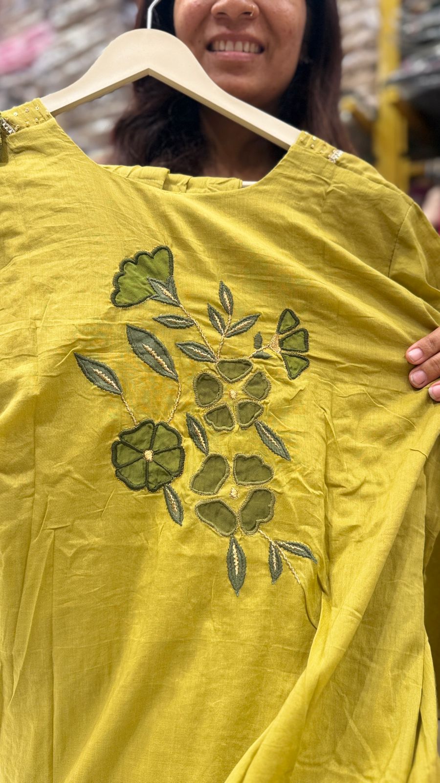 Mustard Meadow Mul Cotton Suit Set