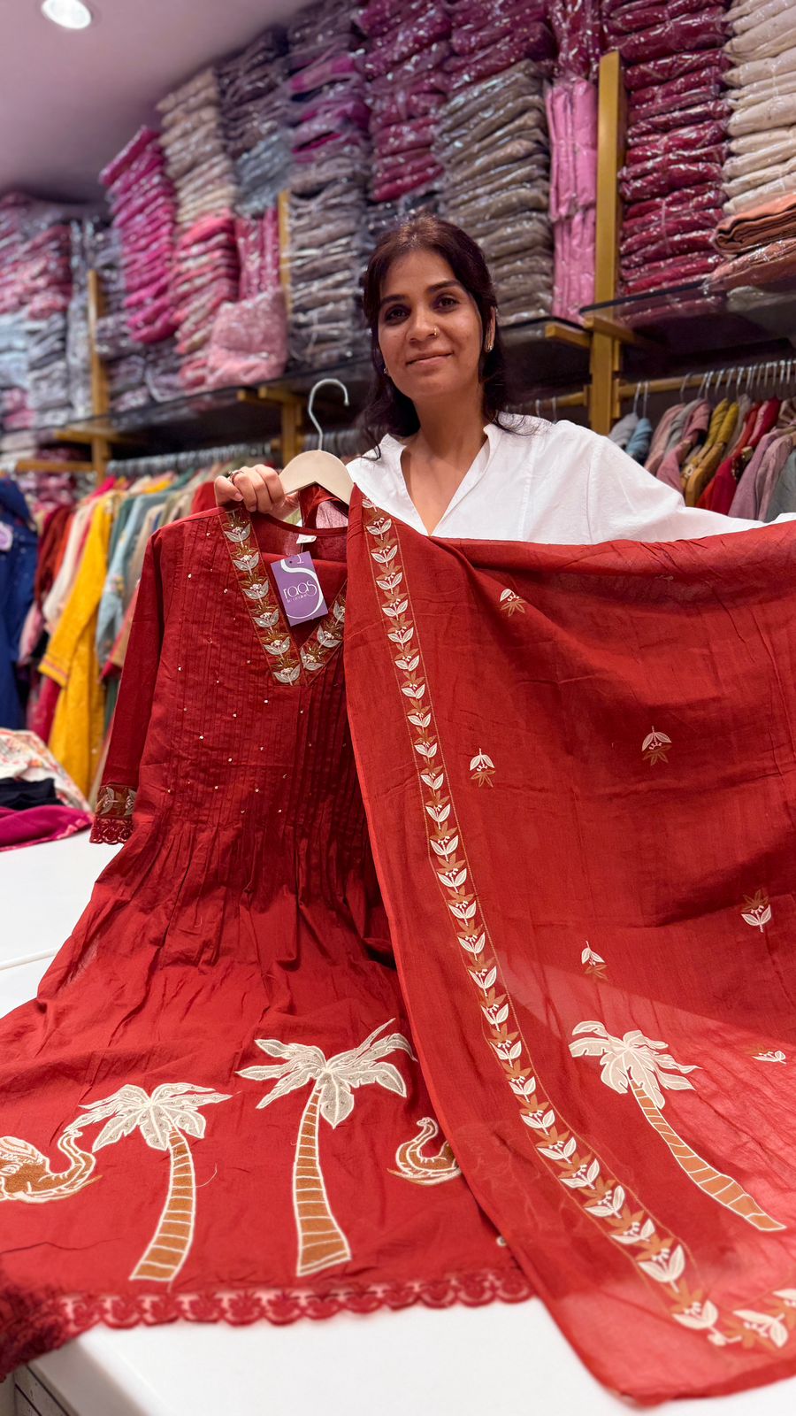 Rustic Heritage Embroidered Suit Set