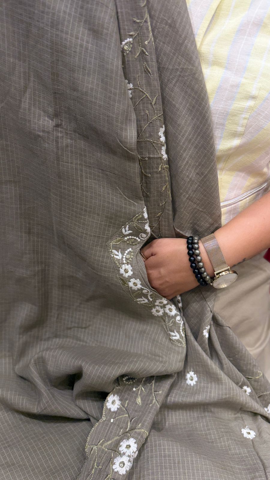 Olive Kota Doriya Embroidered Suit Set