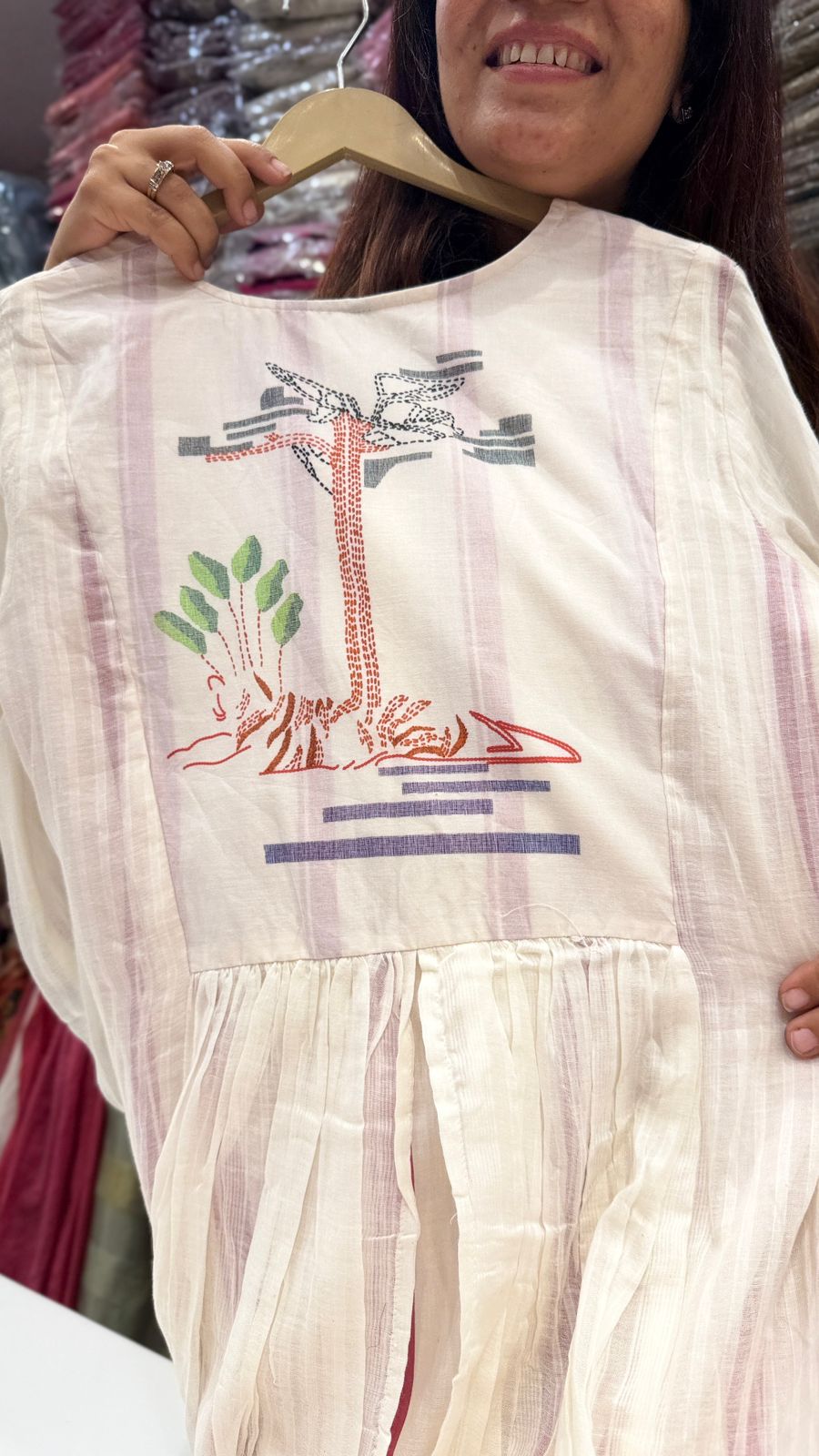 Off White Digital Print Coord Set