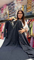 Midnight Mirror Work Cotton Suit Set