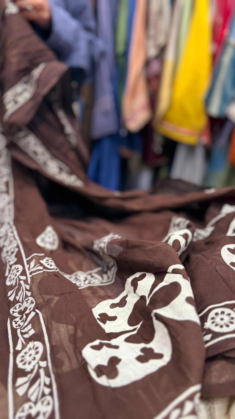Cocoa Charm Handblock Cotton Suit