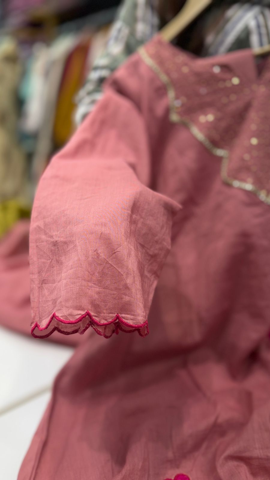 Rose Bloom Mul Cotton Suit Set