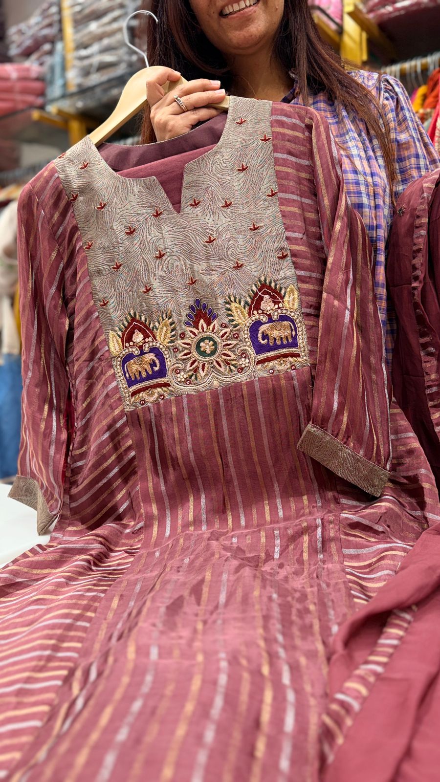 Rosewood Banarasi lurax Mul chandheri