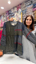 Midnight Fern Pure Maslin Printed Shirt