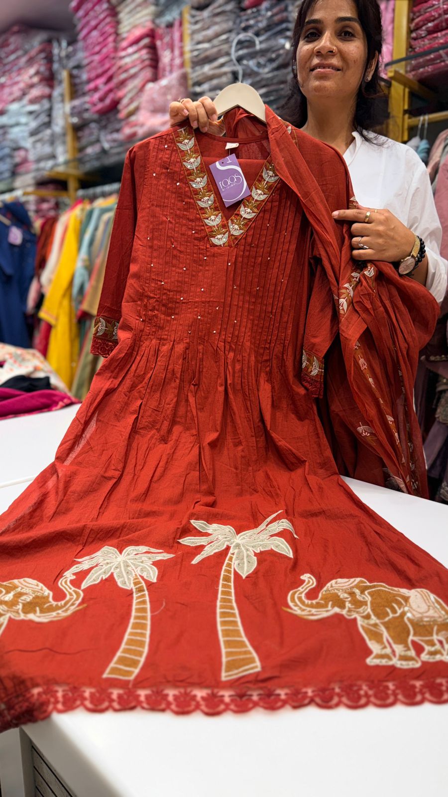 Rustic Heritage Embroidered Suit Set