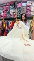 Ivory Pearl Embellished Anarkali Set