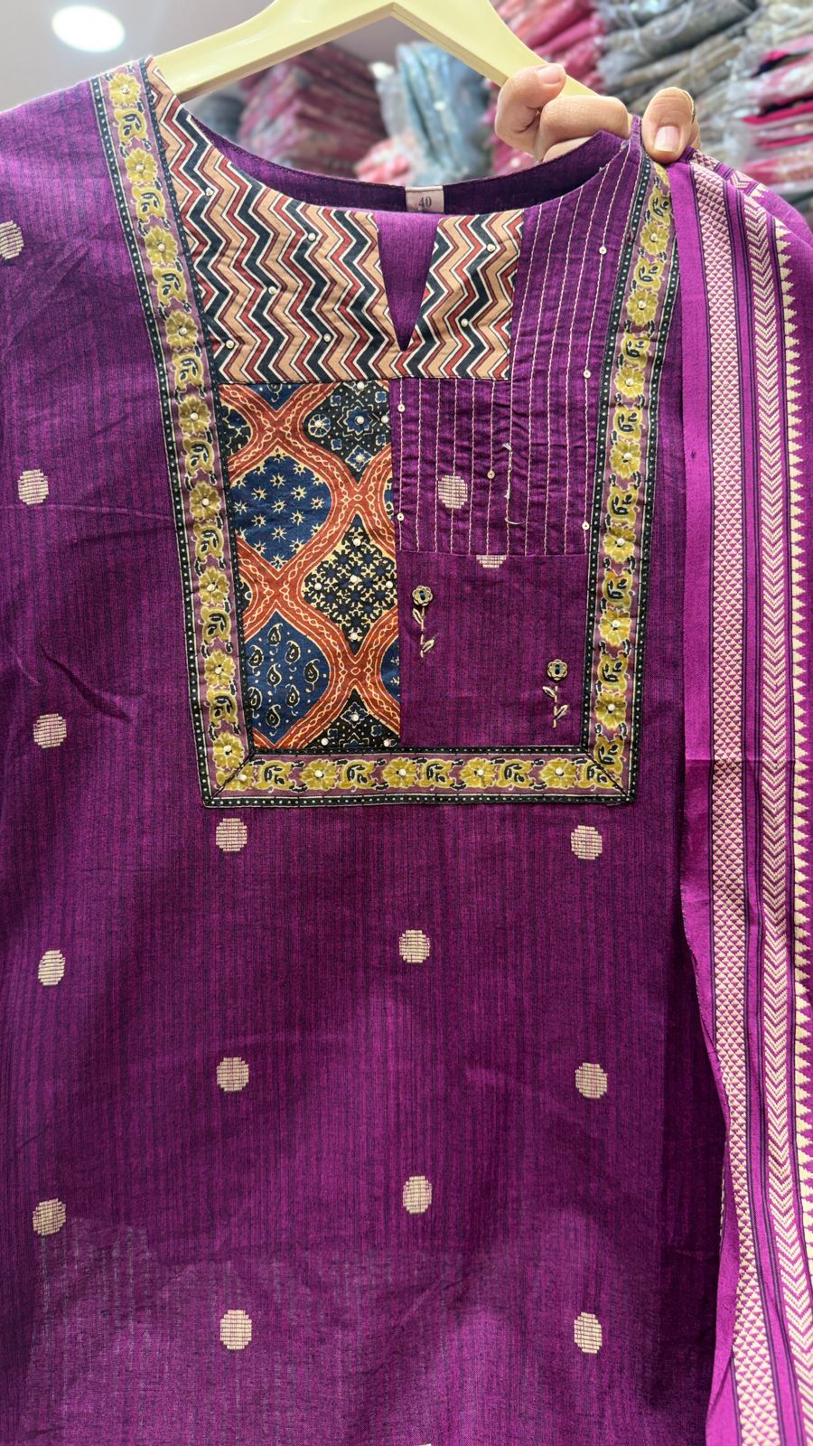Violet Handloom Suit Set