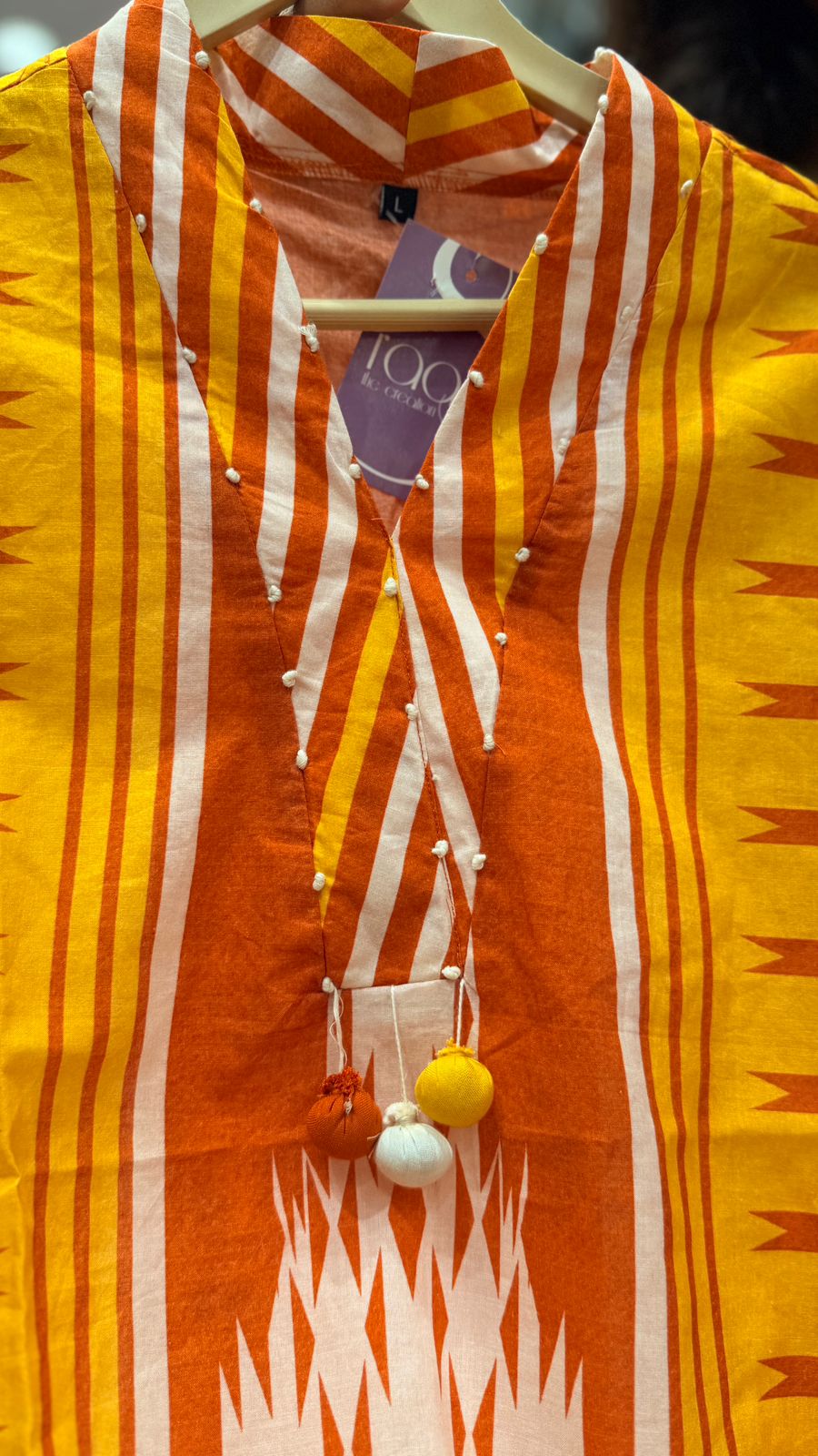 Sunset Blaze Printed Kurta Pant Set