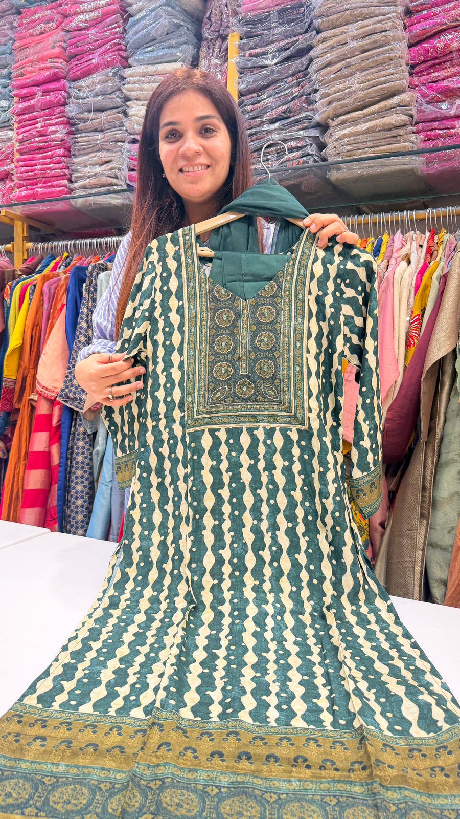 Emerald Wave Maslin Suit Set